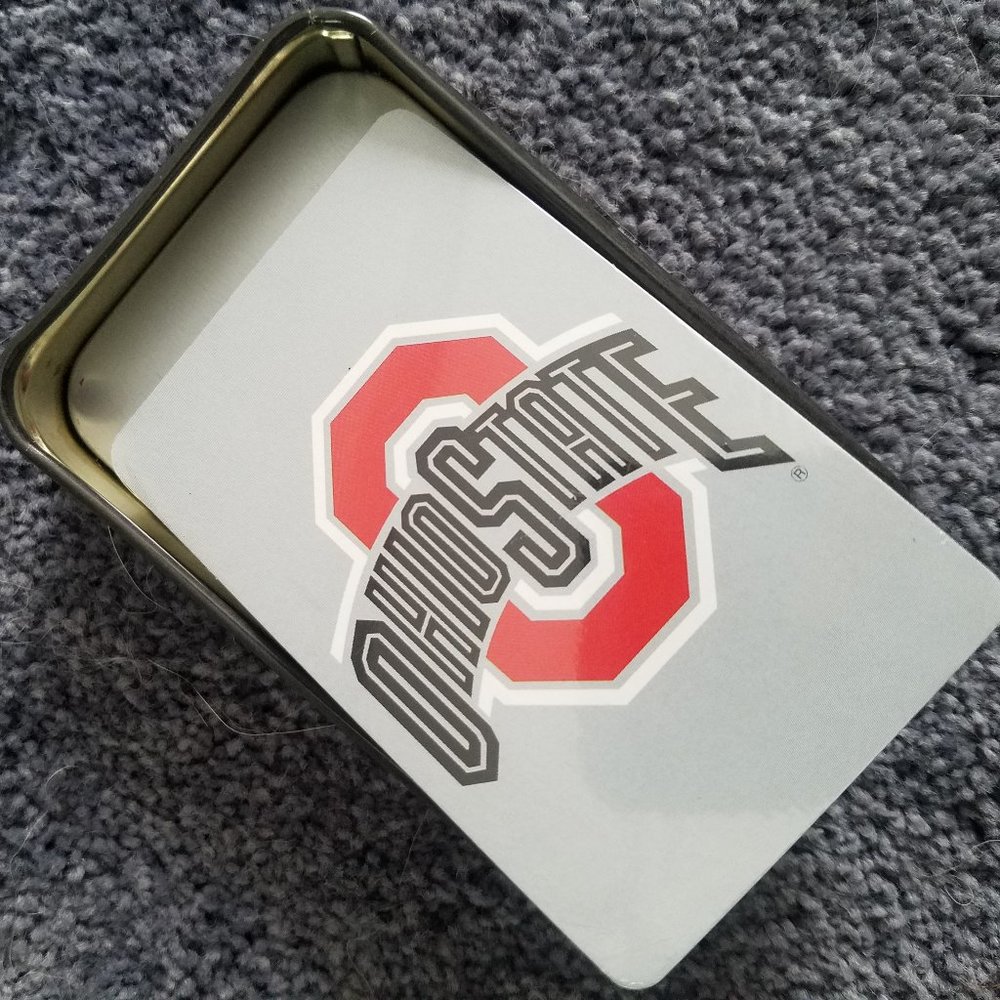 Sealed Ohio State University Playing Cards in Tin and 2 OSU Pens - Picture 4 of 6